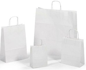 Shoppers in carta generici bianchi